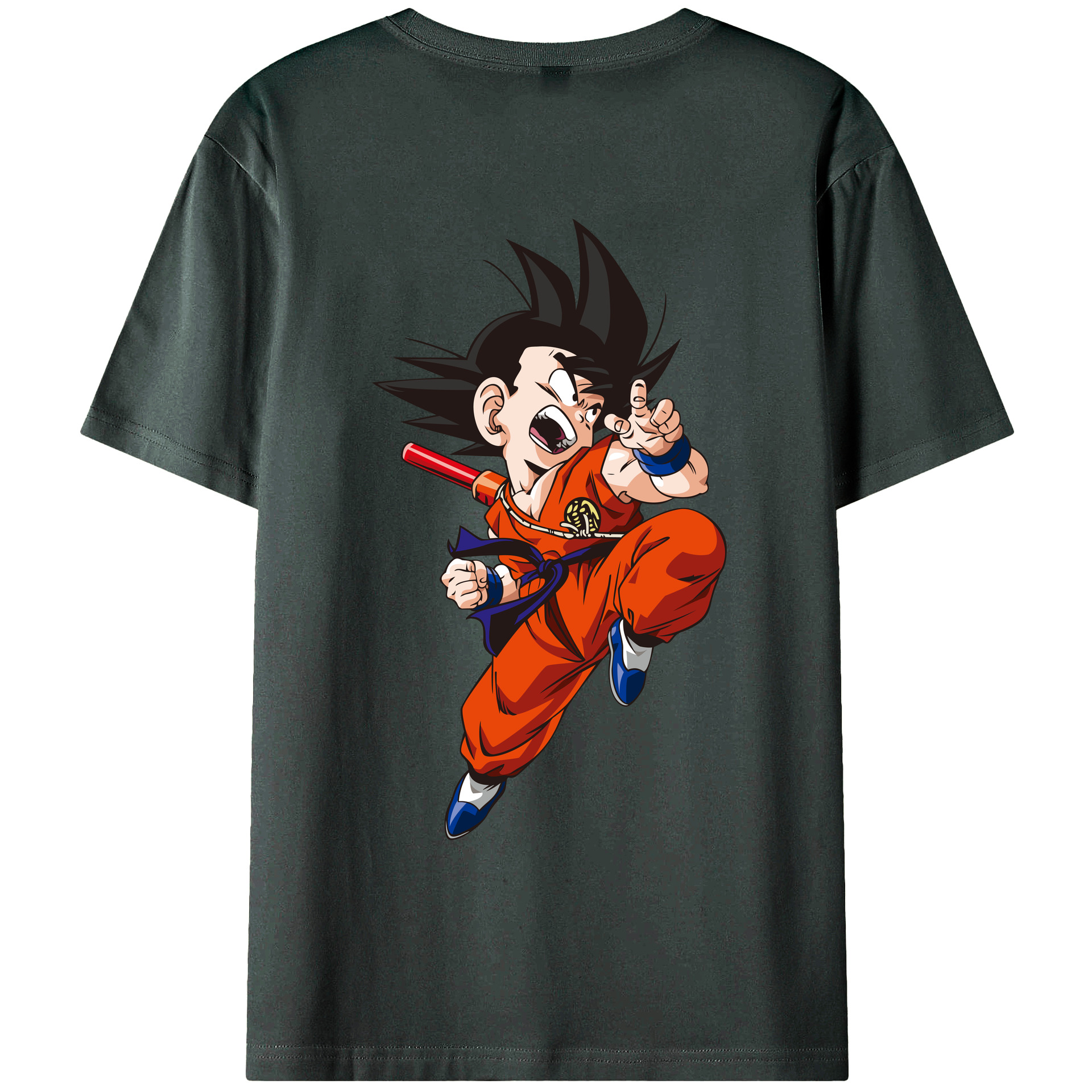 （画像用） ドラゴンボール 孫悟空（そん ごくう）Son Goku カカロット DRAGON BALL Kakarotto 綿100％ メンズ半袖Tシャツ（バックプリント） 通気性